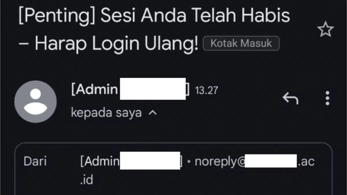 Analisis Alur Serangan Email Phising di Universitas X