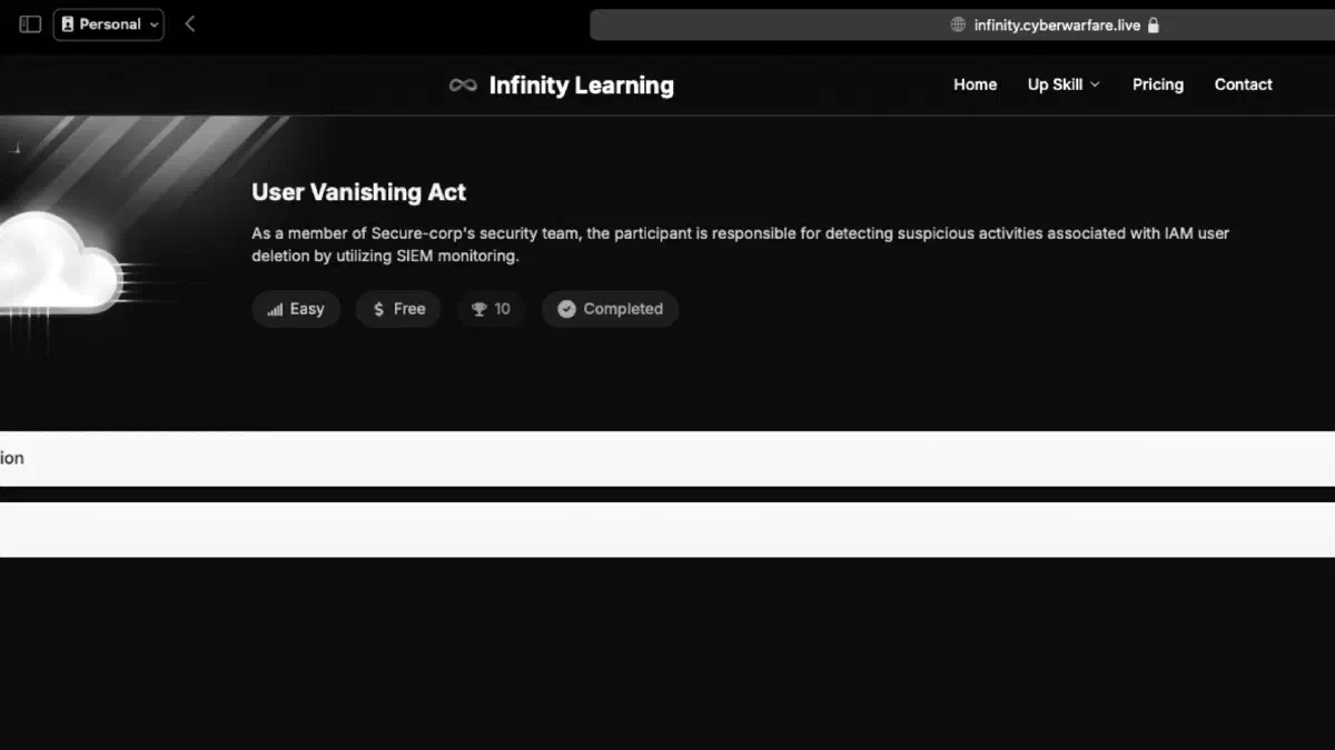CWL/INF: User Vanishing Act